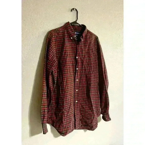 Ralph Lauren Polo Men Classic Fit Button-Down Shirt Red Gingham L Cotton - Picture 2 of 7